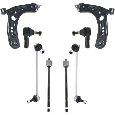 KIT BRACCIO OSCILLANTE 8 PEZZI COMPATIBILE CON VW T-ROC (A11, D11) 1.6 TDI / Kit Sospensione Completo OE/OEM / Bracci Oscillanti + Testine Sterzo / Sostituzione Diretta OEM
