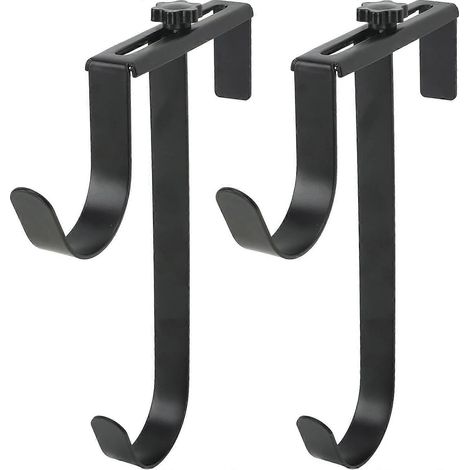 Lot de 2 supports de poteau de piscine, crochets réglables en métal pour clôture de piscine. (1/5)