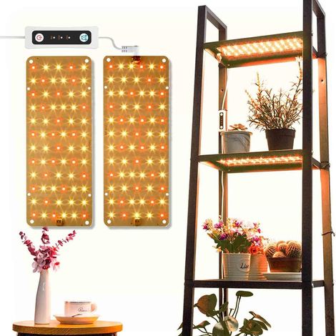 Lampada LED a spettro completo per piante, 20 watt, per la crescita di piante da interno, con timer e 10 livelli di luminosità. (1/5)