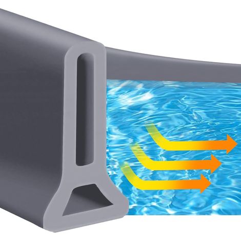 Seuil de douche en silicone, barrières de douche, bandes étanches, autocollantes, pour séparer l'eau et la maintenir à l'intérieur du seuil 2M (Style B - Gris) (1/5)