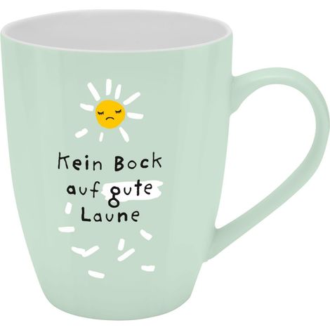 Tasse avec motif imprimé « Kein Bock auf gute Laune », avec banderole (1/5)