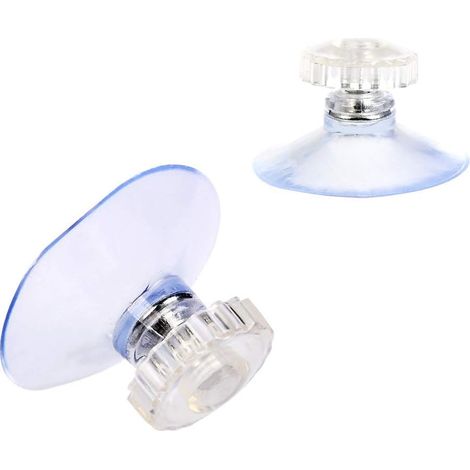 QAZQA Lot de 20 Petites Ventouses Transparentes avec écrous moletés Ø 45 mm, Ventouses Plastiques pour Porte-brosseé Dents, Support de Douche, Boéteé Savon