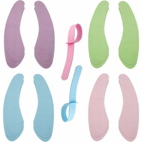 8 paires de coussins de siège de toilette doux pour salle de bain, auto-adhésifs, portables, lavables et réutilisables, avec 2 élévateurs de siège de toilette, pratiques et hygiéniques (1/4)