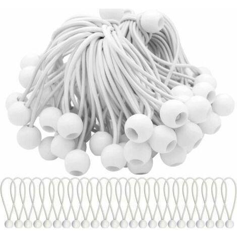 Lot de 75 Cordons Élastiques avec Boules Sandow - Idéal pour Attacher Chapiteaux, Tentes, Bannières et Bâches -Autres