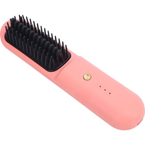 Brosse lissante sans fil, portable et rechargeable par USB, mini brosse lissante et bouclante pour la maison et les voyages (1/5)