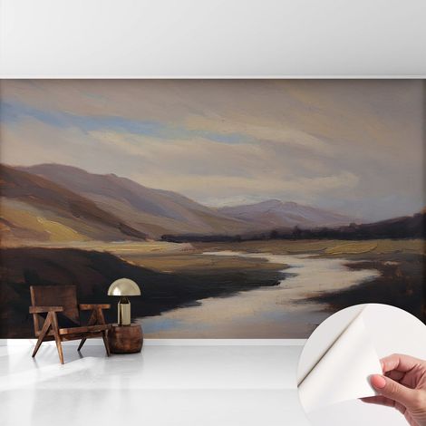 Fotomurale adesivo - murale da parete - Carta da parati autoadesiva - design parete moderno - Tranquillità naturale 416x254 cm (1/5)
