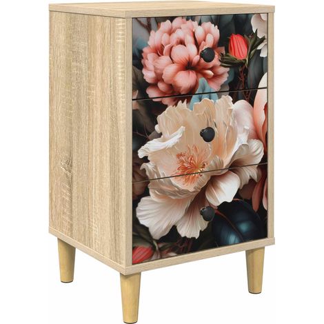 Table de chevet BORNE Chêne Sonoma 36 x 33 x 60 cm vidaXL (1/5)