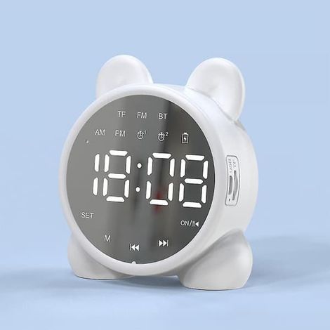 Réveil avec haut-parleur Bluetooth, veilleuse pour enfants, 3 niveaux de luminosité et lumière colorée, réveil numérique pour enfants, Te (1/4)