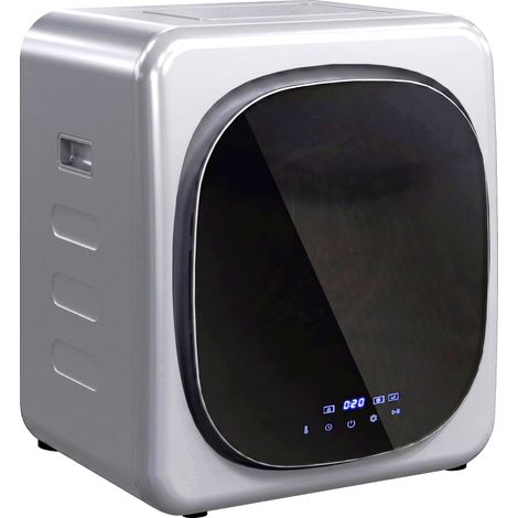 HOMCOM secadora de evacuación 3 kg 800W secadora compacta con pantalla táctil control de temperatura y tiempo tambor inox bloqueo infantil plata