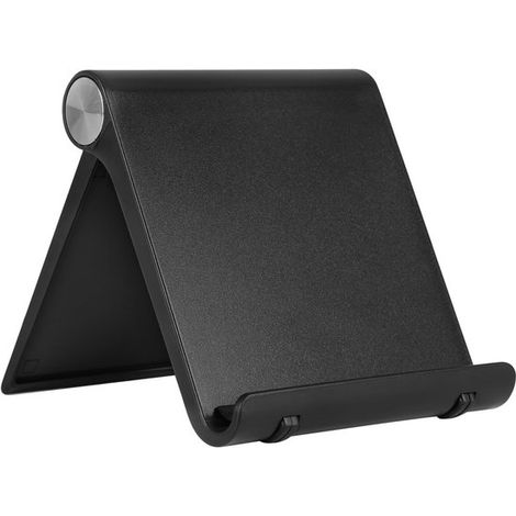 Soporte para teléfono de alta calidad: plegable y ajustable, ideal para escritorios y mesas de oficina. Soporte cómodo para teléfono/tableta. (1/5)