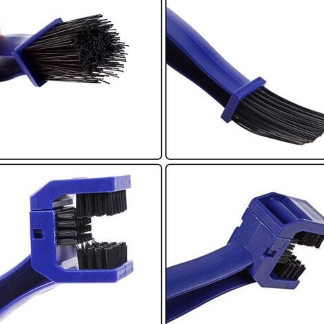 Brosse de nettoyage pour chaîne de vélo et moto - Bleu (1/5)
