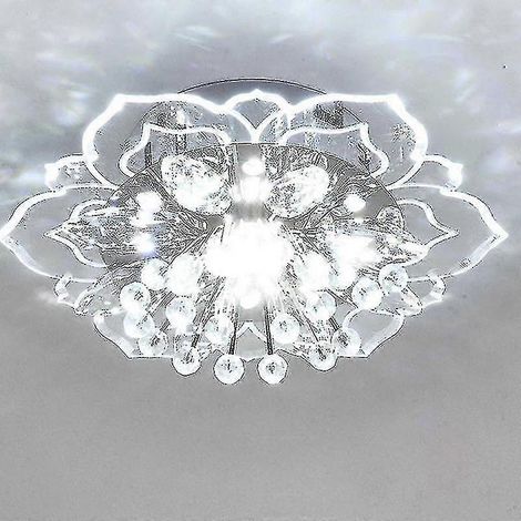 Plafonnier LED moderne en cristal blanc 20 cm x 8 cm (9 W) - Suspension pour couloir (1/3)