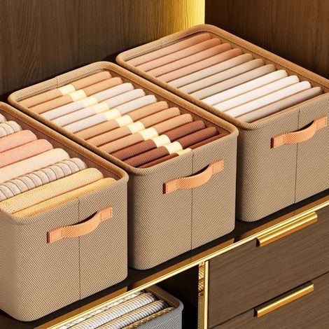 3er-Set Schubladen-Organizer – faltbare Kleiderschrank-Ordnungssysteme für Jeans & Hemden