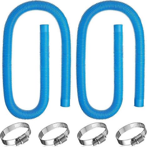 Set aus 2 Schläuchen für oberirdische Pools, 1,5 Zoll Durchmesser, 59 Zoll Länge, kompatibel mit den Pumpenmodellen 607 und 637. (1/5)