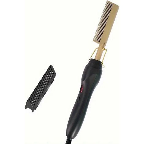 Haarglätterkamm, Nass- und Trockenhaarglätter, Lockenstab mit EU-Stecker (1/5)