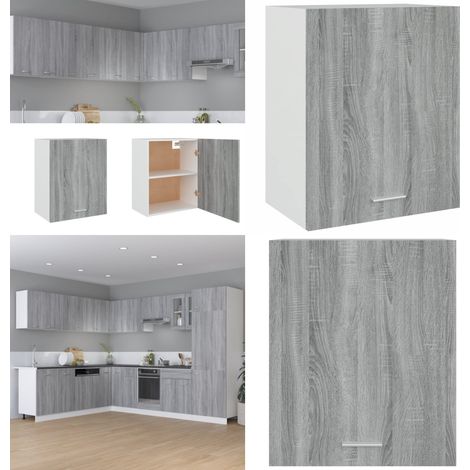 Armario colgante "Lyon" gris Sonoma 50x31x60 cm madera de ingeniería - Armario de pared - Almacenamiento cocina