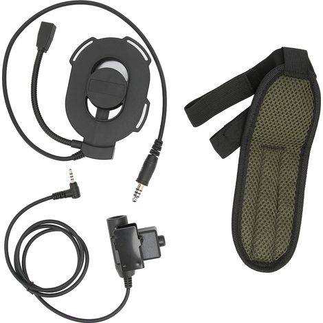 HD01 Zweiwege-Militärfunk-Headset mit U94 PTT-Taste, kompatibel mit dem Yaese VX-3R (schwarz). (1/5)