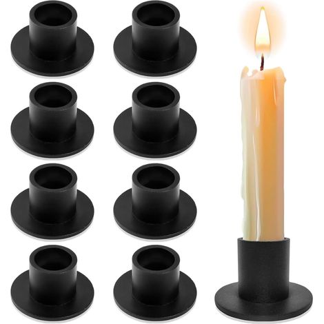 JSSEVN – 8-teiliges Kerzenständer-Set, Vintage-Kerzenständer aus Metall, Kronleuchter-Kerzenhalter, für Hochzeiten, Partys, Abendessen, Heimdekoration, Tischdekoration (1/5)