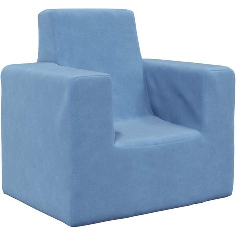 Canapé pour enfants-Sofa pour enfants Bleu Peluche douce 151506 (1/5)