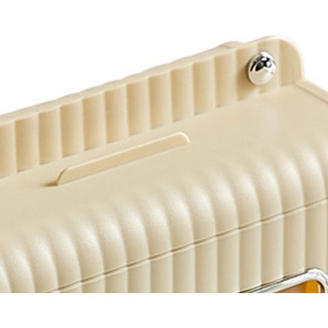Boîtier à Mouchoirs HIPS ABS Multifonction avec Distributeur de Serviettes et Rangement Bureau pour Salon Chambre Crème (1/5)