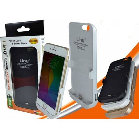 Trade Shop - BANK EXTERNAL BATTERIEN 8000MAH PORTATIEN FÜR IPHONE 6 LINQ I6-8000 -