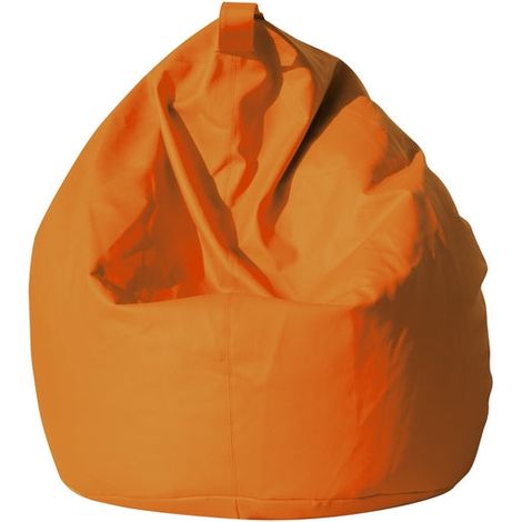 Poltrona a Sacco Pouf in Similpelle Arancio Avalli (1/3)