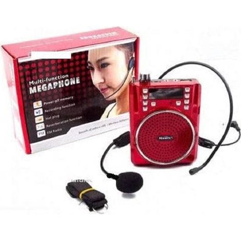 K150 Mégaphone Multifonction Avec Micro Mains Libres Usb Pour Casque Radio