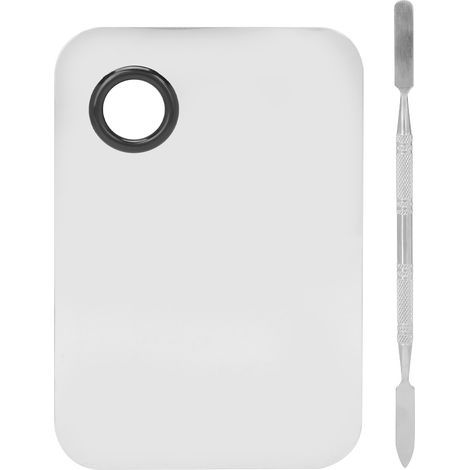 Palette de mélange maquillage inox spatule fond de teint rouge à lèvres mélangeur de couleurs (1/5)