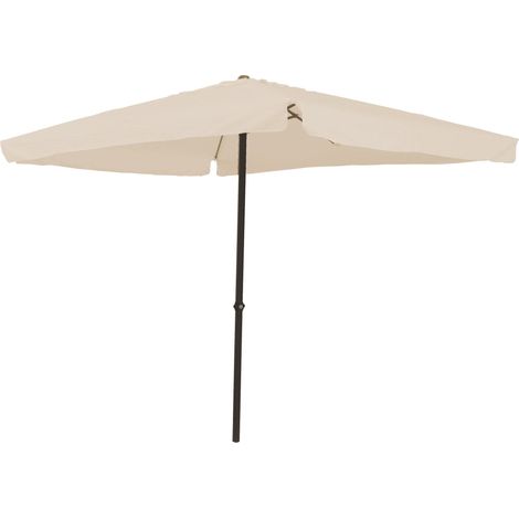 Ombrellone Quadrato da Giardino 3x3 m Palo Ø48 mm Struttura in Acciaio Esterno Écru