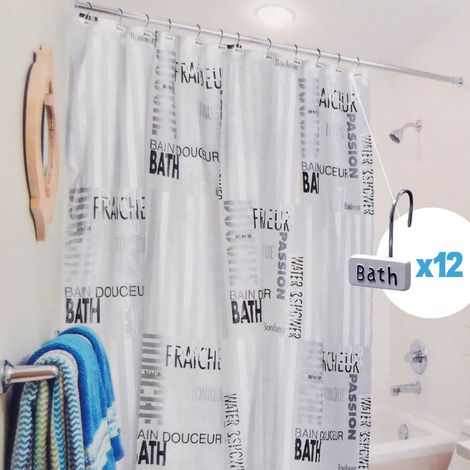 Tenda Doccia Vasca In Vinile Con Ganci Decorati Impermeabile 180x180cm 4 Modelli (1/5)