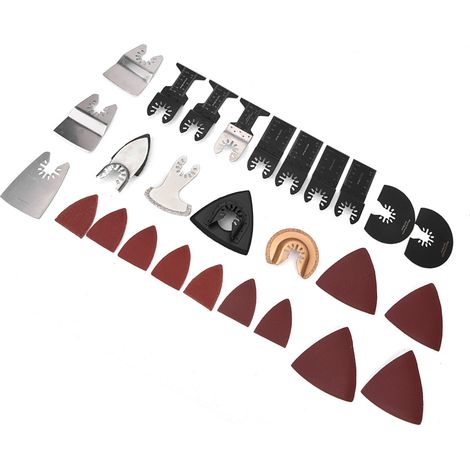 Kit de 70 lames de scie oscillantes, accessoires pour outil multifonction pour la découpe du bois et du plastique (1/5)