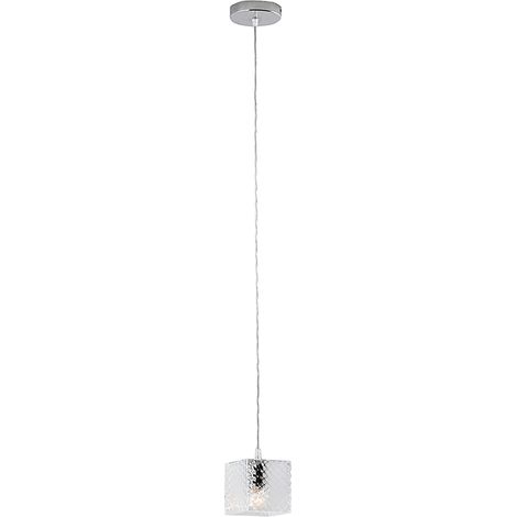 Suspension carrée Talisker en verre cristal E14 IP20 - Lustre à lumière directe en verre fait main pour l'intérieur - Groupe Rossini (1/5)