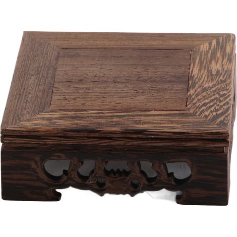 Holzsockel für Blumentopf, Buddha-Statue, robustes quadratisches Tablett für Aquarium oder Vase