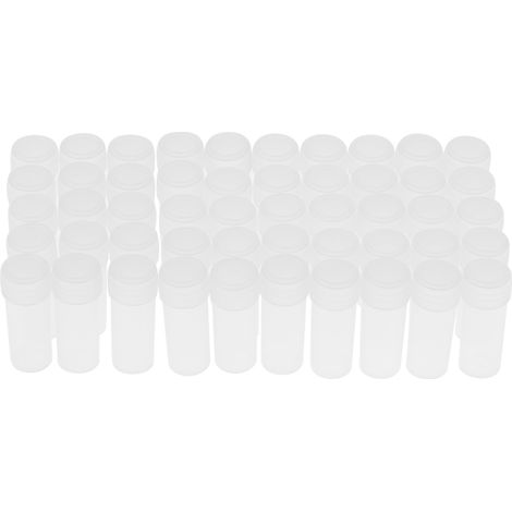 50 flaconi campione in plastica da 5 ml, piccolo contenitore per la conservazione.