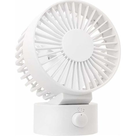FENOPLASTICAVentilateur de table silencieux, ventilateur portable USB personnel pour bureau, maison, bureau et chambre - Blanc (1/5)