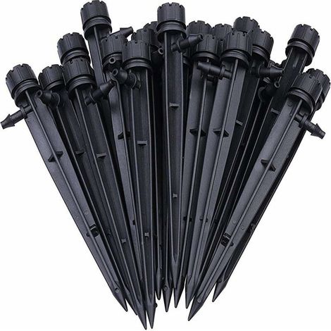 100 gocciolatori regolabili per sistemi di irrigazione a goccia automatici, microirrigatori per piante, serre, progetti fai da te e giardini.