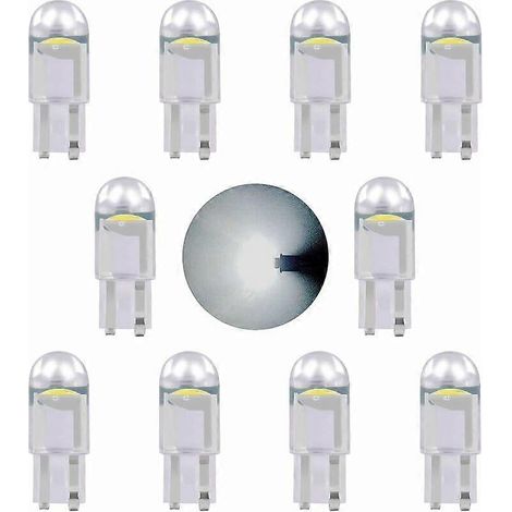 Ampoules LED SL.GT pour voiture T10 W5W 12 V en fibre de verre transparente, ampoule de signalisation, feu de position latéral LED ultra-lumineux, lot de 10 (1/4)