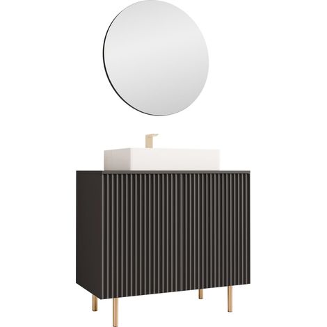 Conjunto de mueble de baño Decus I, Negro