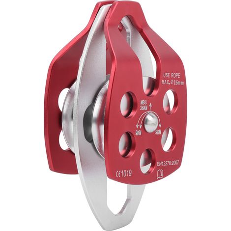 Poulie double en aluminium à plaque latérale pour la survie en extérieur, accessoire d'escalade et d'alpinisme (1/5)