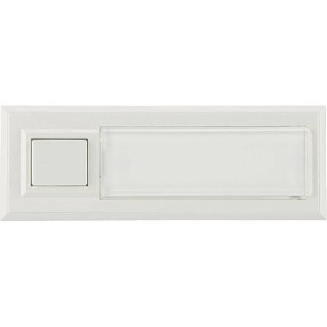 Grothe 51015 Tasto per campanello con targhetta 1 parte Bianco 12 V/1,5 A