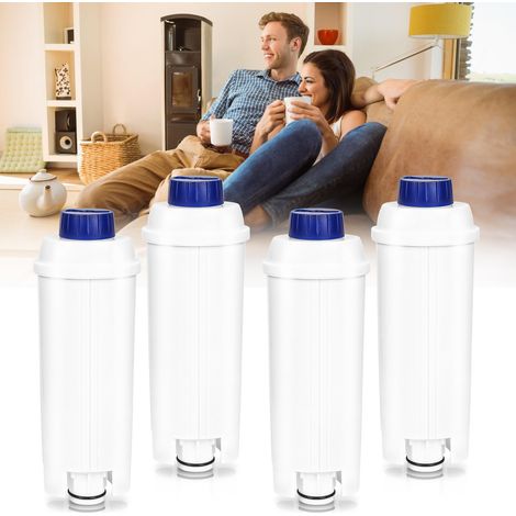 Randaco 4x Filtro acqua Delonghi compatibile con 60 litri d'acqua per DLSC002 ECAM ETAM EC800 con carbone attivo