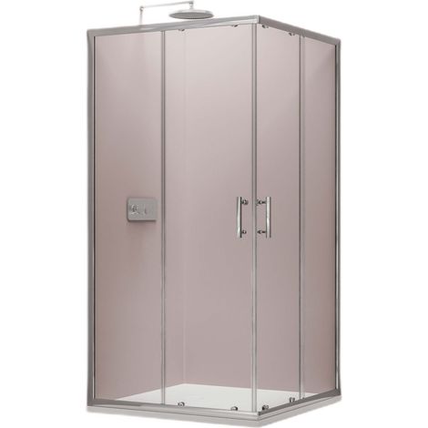 Duschkabine Bernstein EX506 Eckdusche Schiebetür 90x120x195cm Nano Echtglas (1/5)