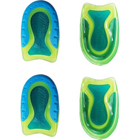 Kinder-Fersenschalen für Fersenschmerzen, Sport, stoßdämpfende, leichte Gel-Ferseneinsätze für Kinder mit empfindlichen Fersen, Fersensporn, Plantarfasziitis oder Knöchelschmerzen, Beige, Weiß oder (1/5)