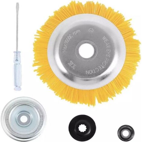 Weed brush, conical brush, weed brush for brush cutters, motor direction, floor cleaning, walkways (1/5)
