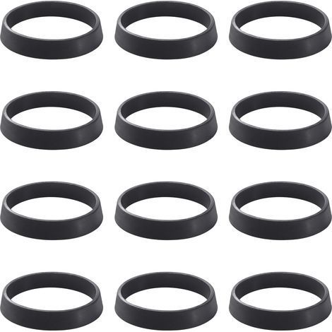 12 Pièces 36x31.5x6 mm Conique Joint D'écoulement de lavabo, Rondelles en Silicone pour Plomberie, Joints pour Siphon, pour Tuyau D'évacuation de 1 1/4 Pouce Siphon Anti-Odeurs D'évier (1/4)