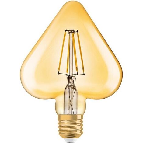 Lampadina Led Filamento Cuore Ambra E27 4 W Stile Vintage Retro Luce Calda (1/2)