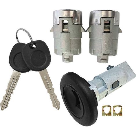 Cylindre de serrure d'allumage, cylindre de serrure de porte gauche et droite pour Chevrolet-- (1/5)