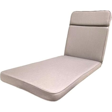 Taupe Luxury Sun Lounger Cushion - L198 x W60 x D6 cm