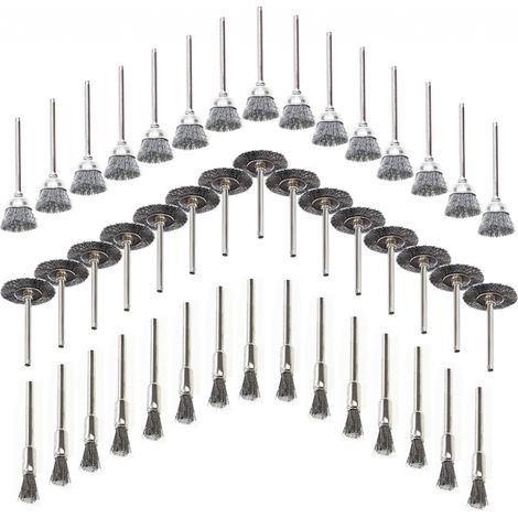45er Drahtbürsten Set, Topfbürste Bohrmaschine, Edelstahl Pinselbürste, für Bohrmaschine Polier Schleifen Reinigung (Edelstahl) (1/5)