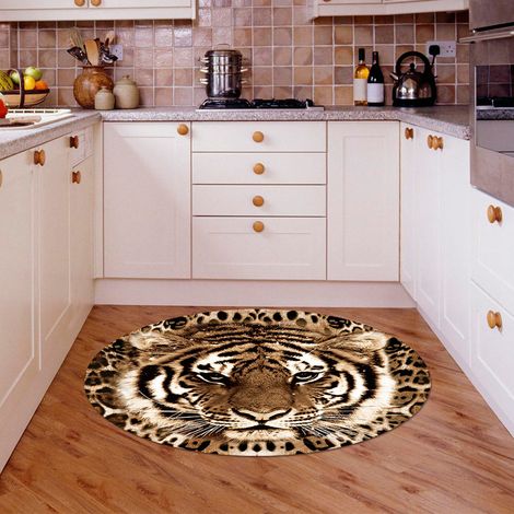 Tapis de sol rond antidérapant, lavable, pour chaise Rotray, chambre à coucher, 40 cm (1/5)